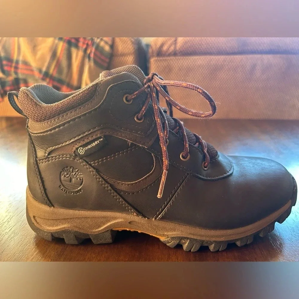 Timberland Boys Mt. Maddsen Waterproof Hiking Boots Size 5